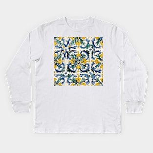 Italian Majolica Tile 2 Kids Long Sleeve T-Shirt